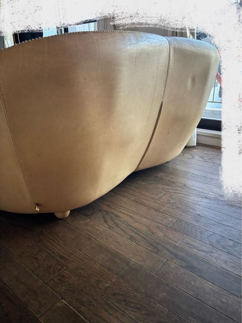 クラッシュゲート オピアムソファ 2.5人掛け　レザーソファー　キャラメル色