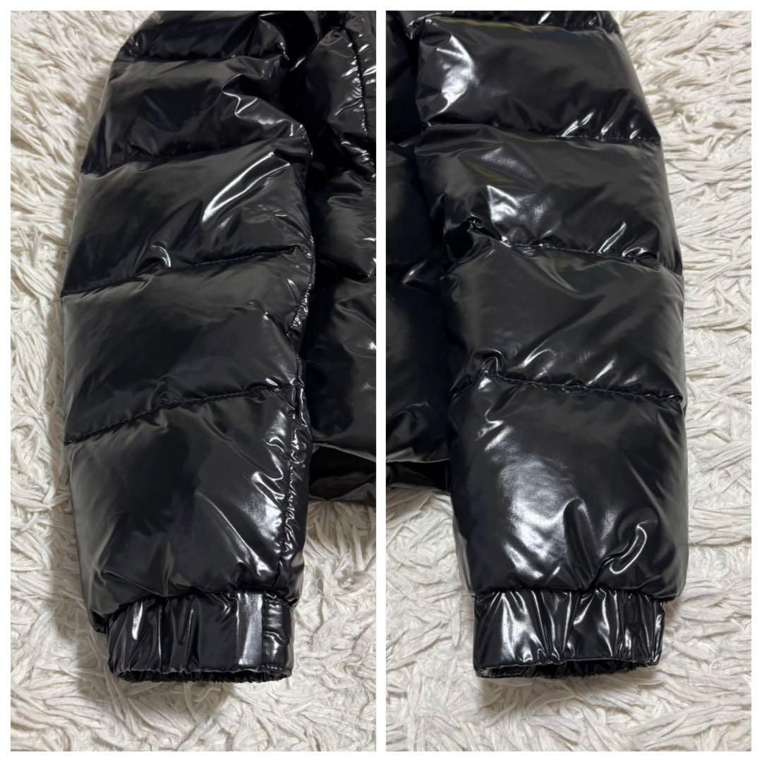 モンクレール ダウンジャケット BADIAシャイニー デカワッペン ブラック S