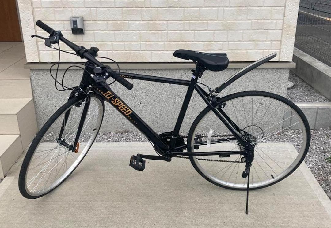 【引取限定】クロスバイク 700C 27インチ相当 シマノ変速機 21段変速ギア