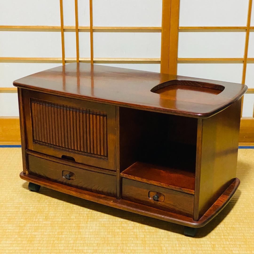 karimoku カリモク オールドカリモク ポットワゴン キャスター付 茶箪笥