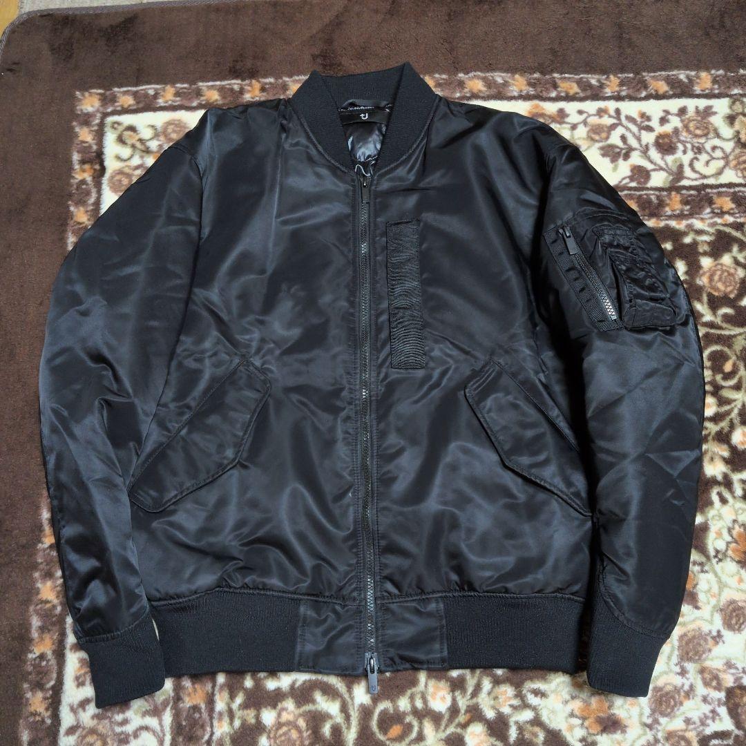 最終値下げ　美品ユニクロ+Jハイブリッドダウンオーバーサイズ MA-1 M　黒