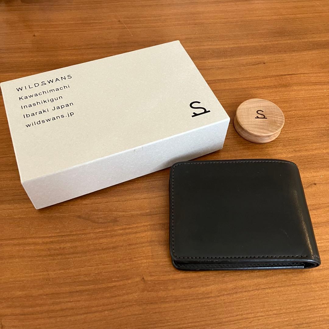 【状態良好】ワイルドスワンズ WINGS 札入れ フルグレインブライドル 黒