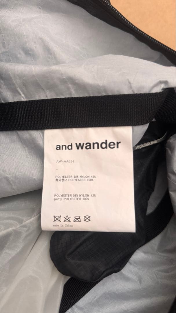 and wander X-Pac 45L 2wayトートバッグ　ブラック