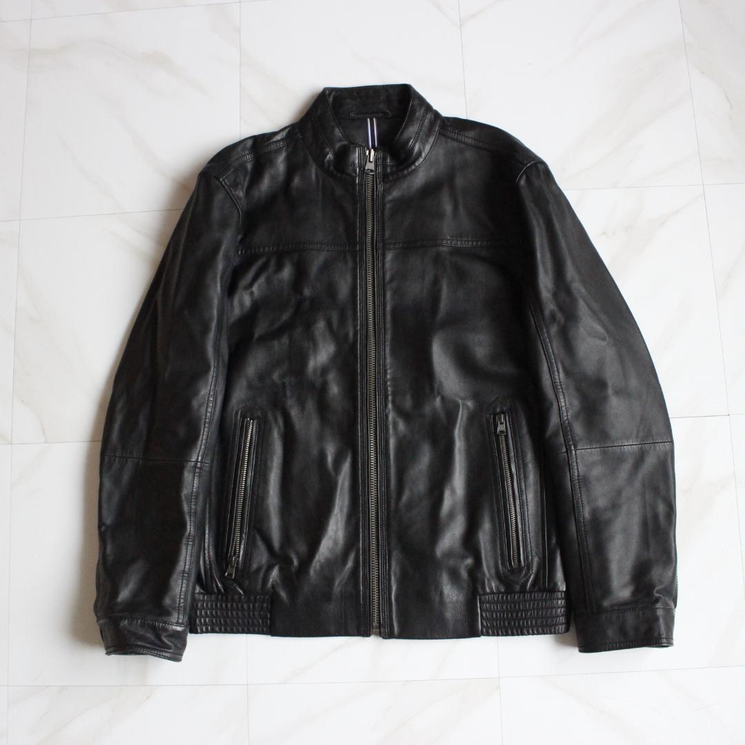 トミーヒルフィガー ラムレザー 52 XXL ブラック