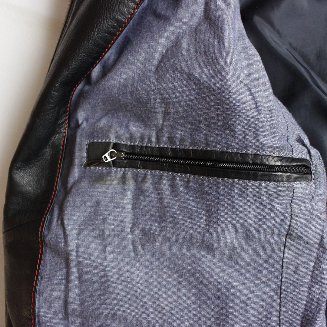 トミーヒルフィガー ラムレザー 52 XXL ブラック