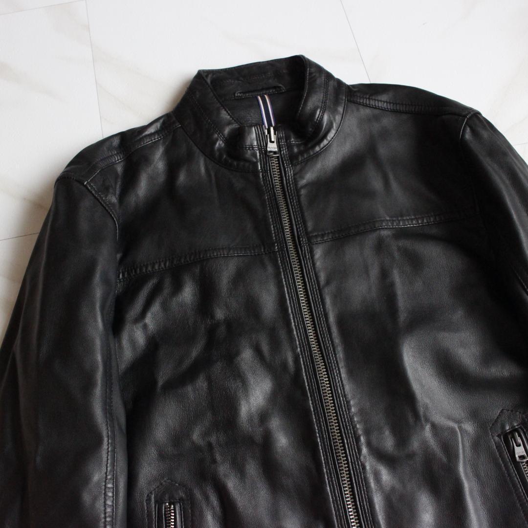 トミーヒルフィガー ラムレザー 52 XXL ブラック