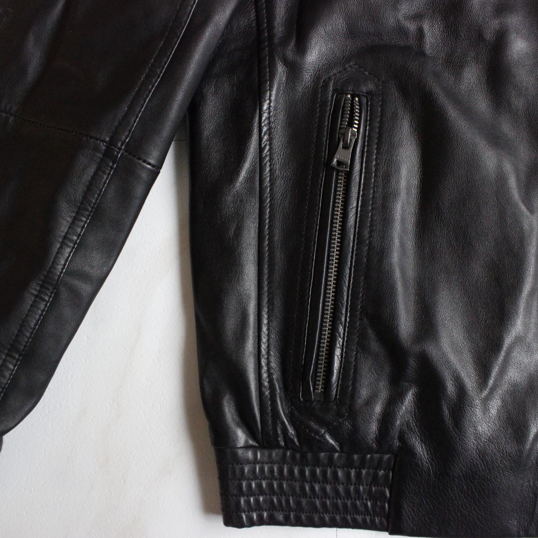 トミーヒルフィガー ラムレザー 52 XXL ブラック