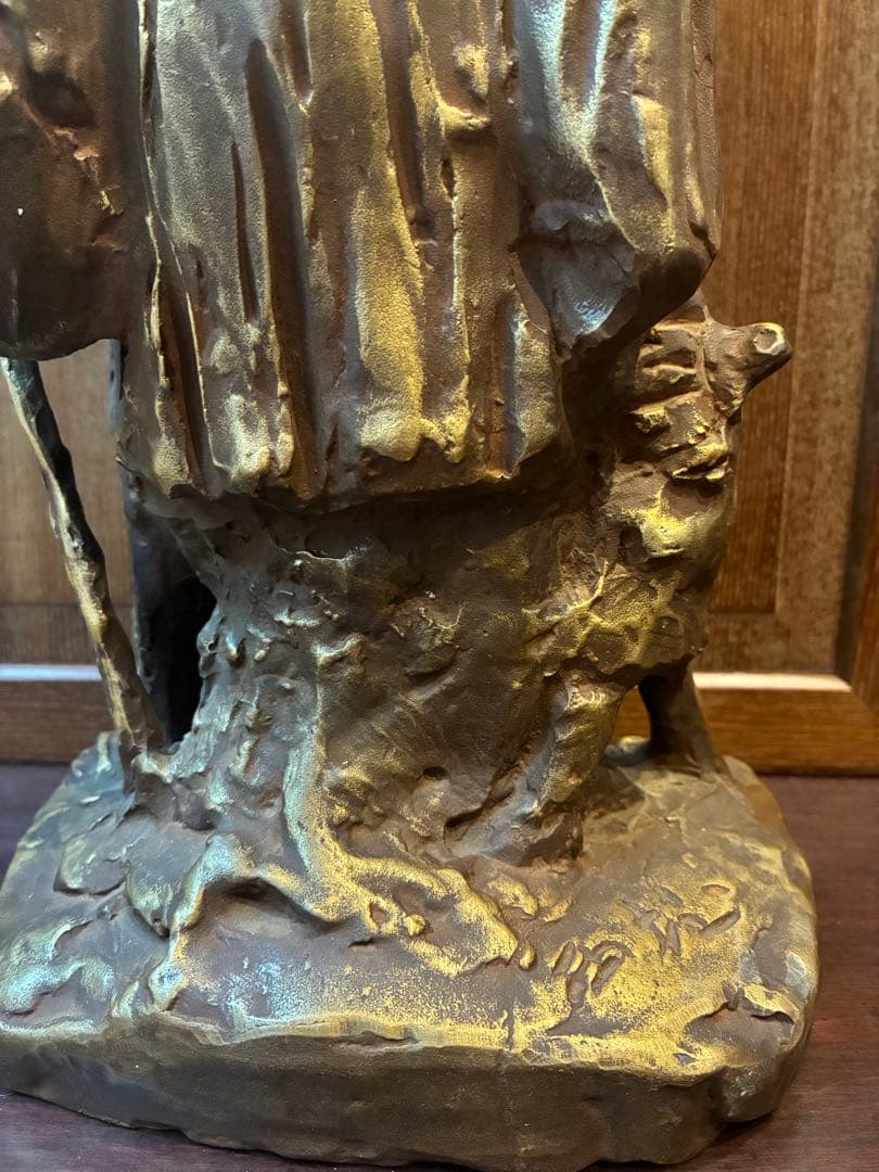 北村西望　大慈良寛　ブロンズ　1979制作　高さ38センチ　6.5キロ　良寛和尚