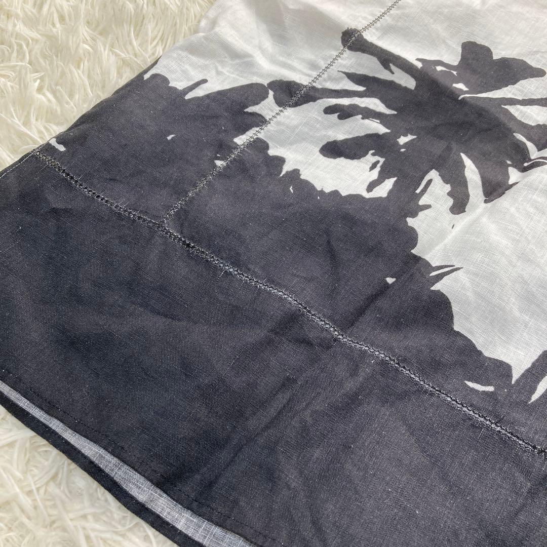 極美品✨ギャルリーヴィー フレンチリネン バントカラーシャツ ピコ刺繍 ゆったり