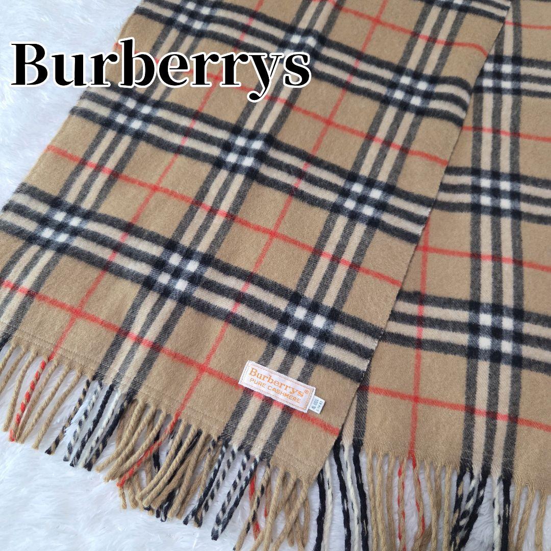 【極美品】Burberrys マフラーノバチェック PURE　CASHMERE