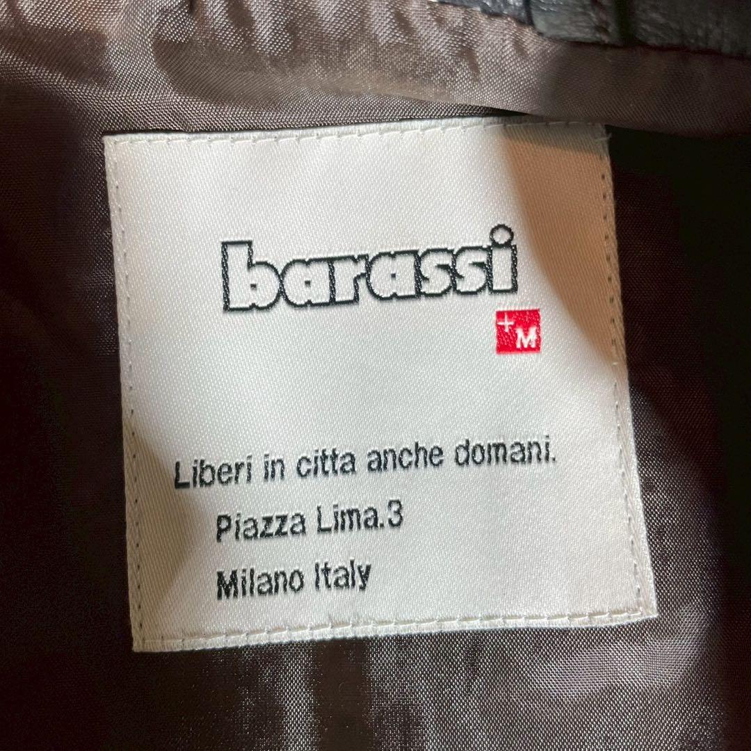 美品 XL羊革 brassi メンズ シングルライダースジャケット 編み込み 黒