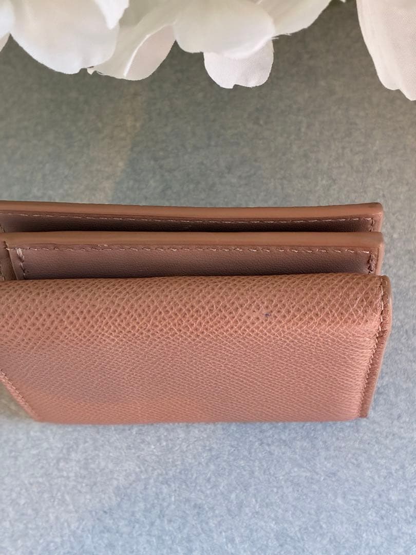 ディオール　モンテーニュ ロータスウォレット 三つ折り財布　ピンク