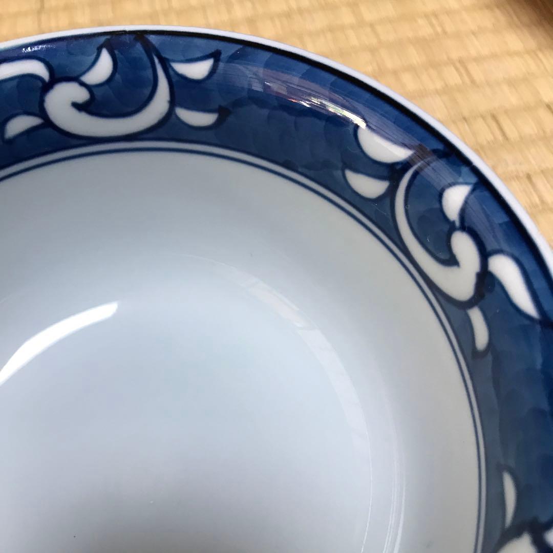 有田焼　源右衛門窯 染付和柄丼5個セット