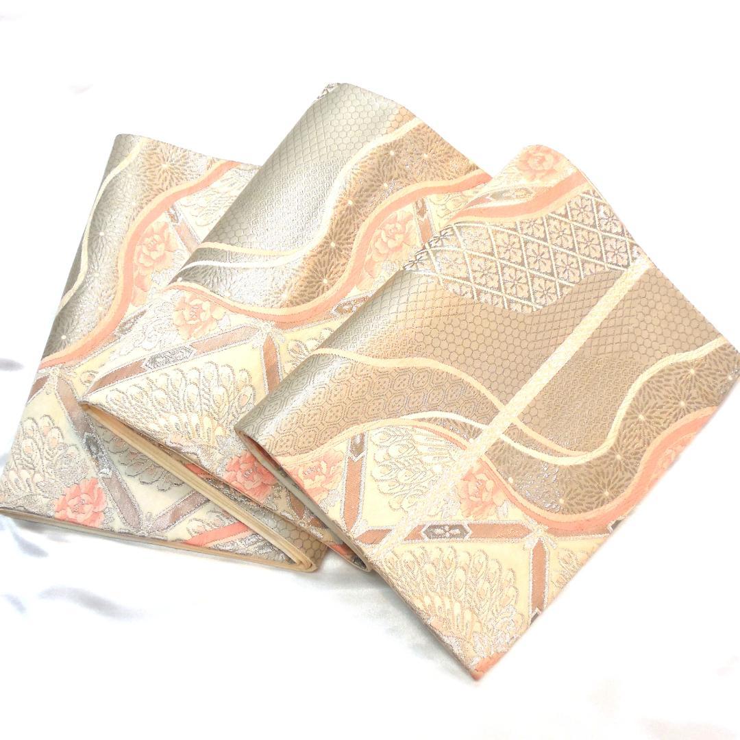 極美品★振袖フルセット　正絹　成人式　振袖　7点セット　Mサイズ　レッド系　花柄