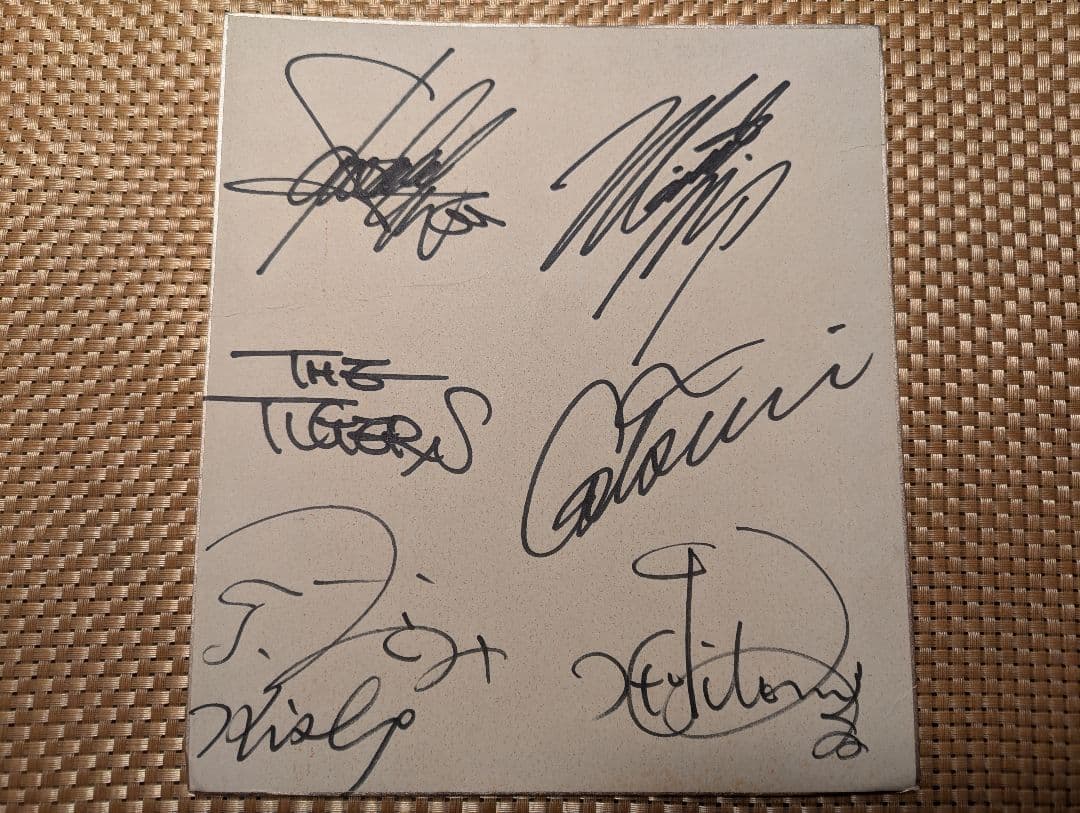 THE TIGERS 銀河ロマンスＥＰレコード＋直筆サイン色紙　沢田研二