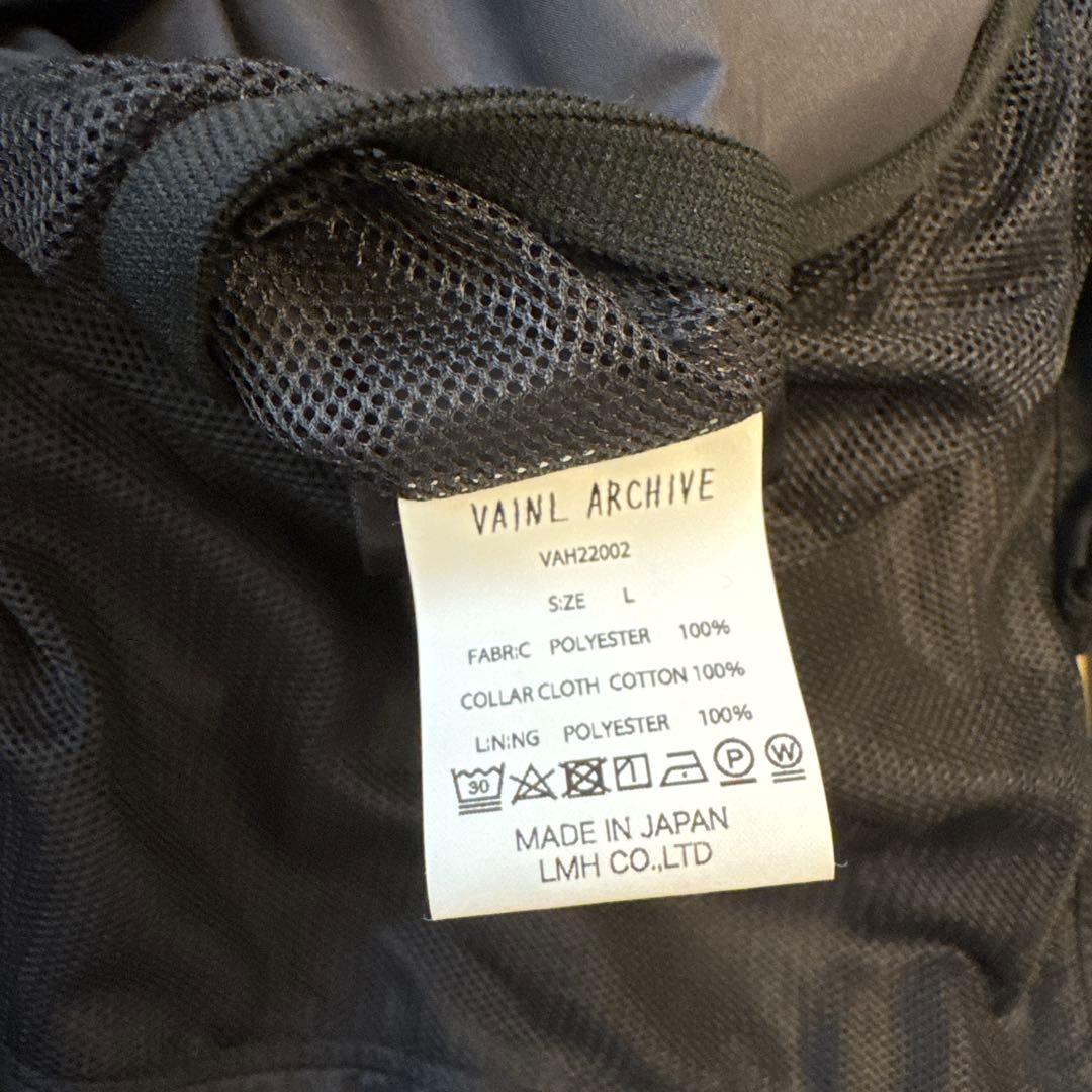 VAINL ARCHIVE ヴァイナルアーカイブ ブラック ステンカラーコート