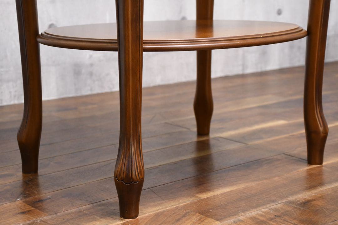 EJK45 イタリア製 猫脚 大理石トップ 飾り台 電話台 オブジェ台 彫刻装飾