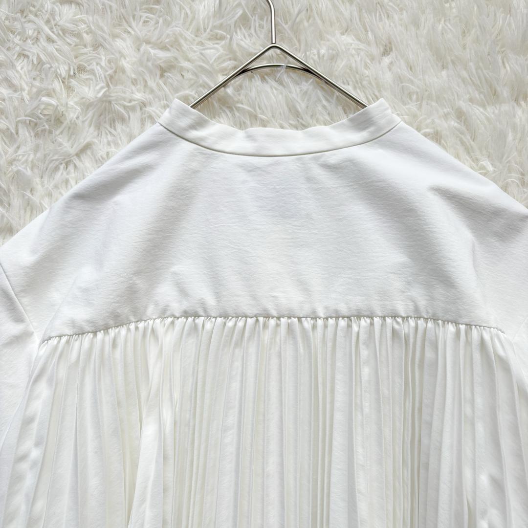 バックプリーツ 五分袖 ブラウス　size38　UNITED ARROWS