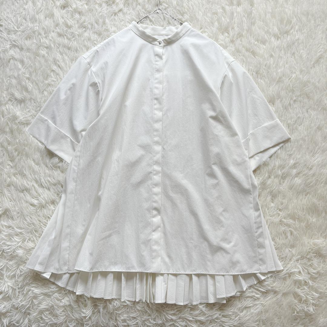 バックプリーツ 五分袖 ブラウス　size38　UNITED ARROWS