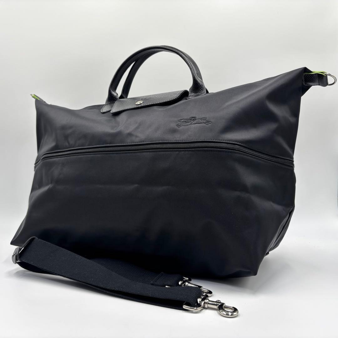 【極美品】 LONCHAMP ロンシャン 2way ボストンバッグ 大容量 黒