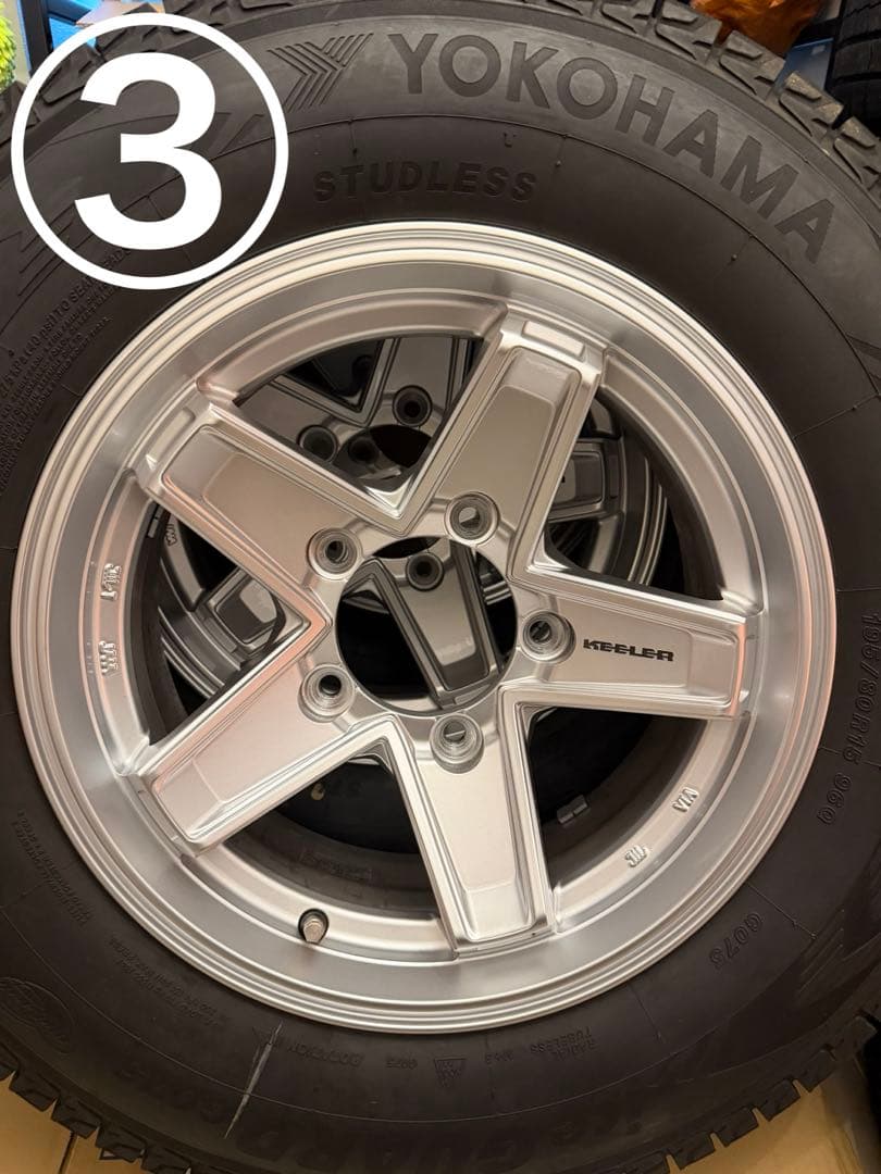 ①美品！JB74ジムニーシエラ　keeler 15インチ　ヨコハマスタッドレス