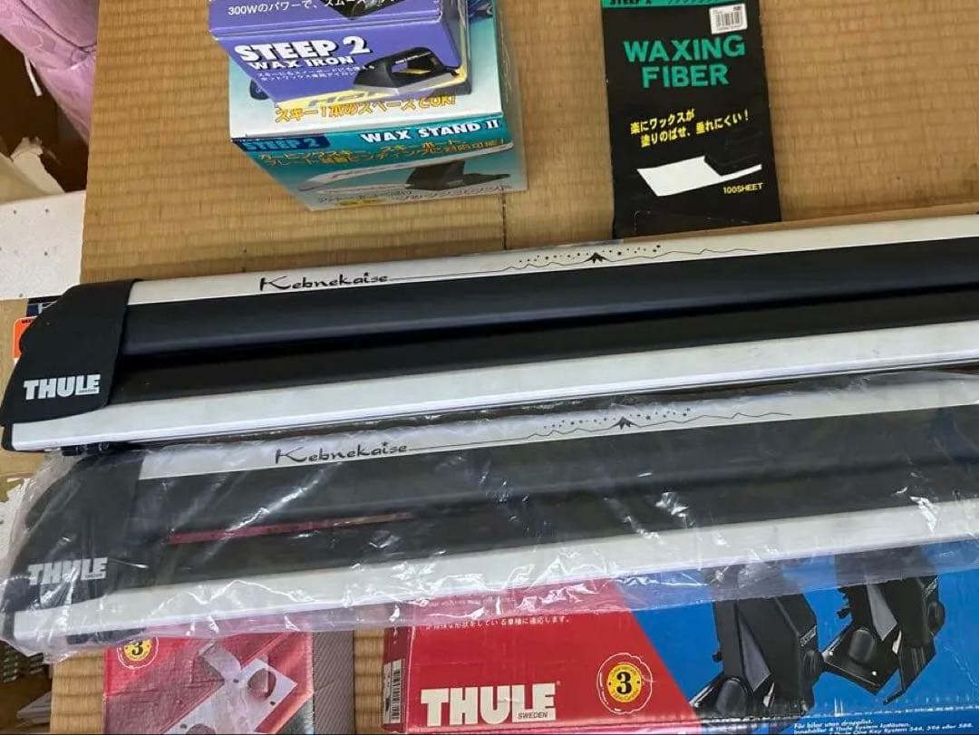 【スキーキャリア　7点セット】　ルーフキャリア　スノボー　キャンプ　ワックス