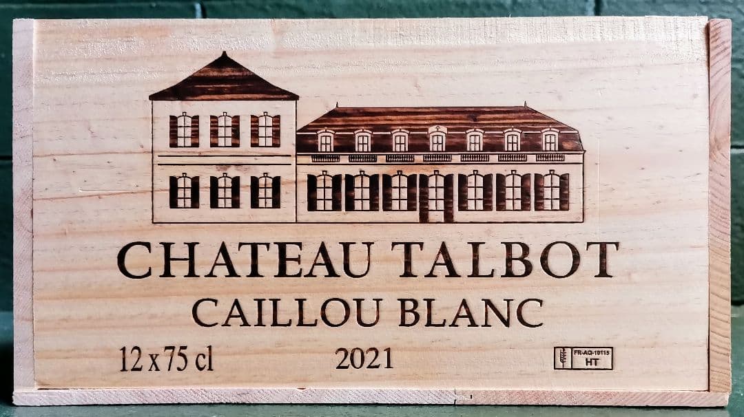 フランスボルドーワイン木箱２、シャトータルボカイユブラン/コネターブルドタルボ