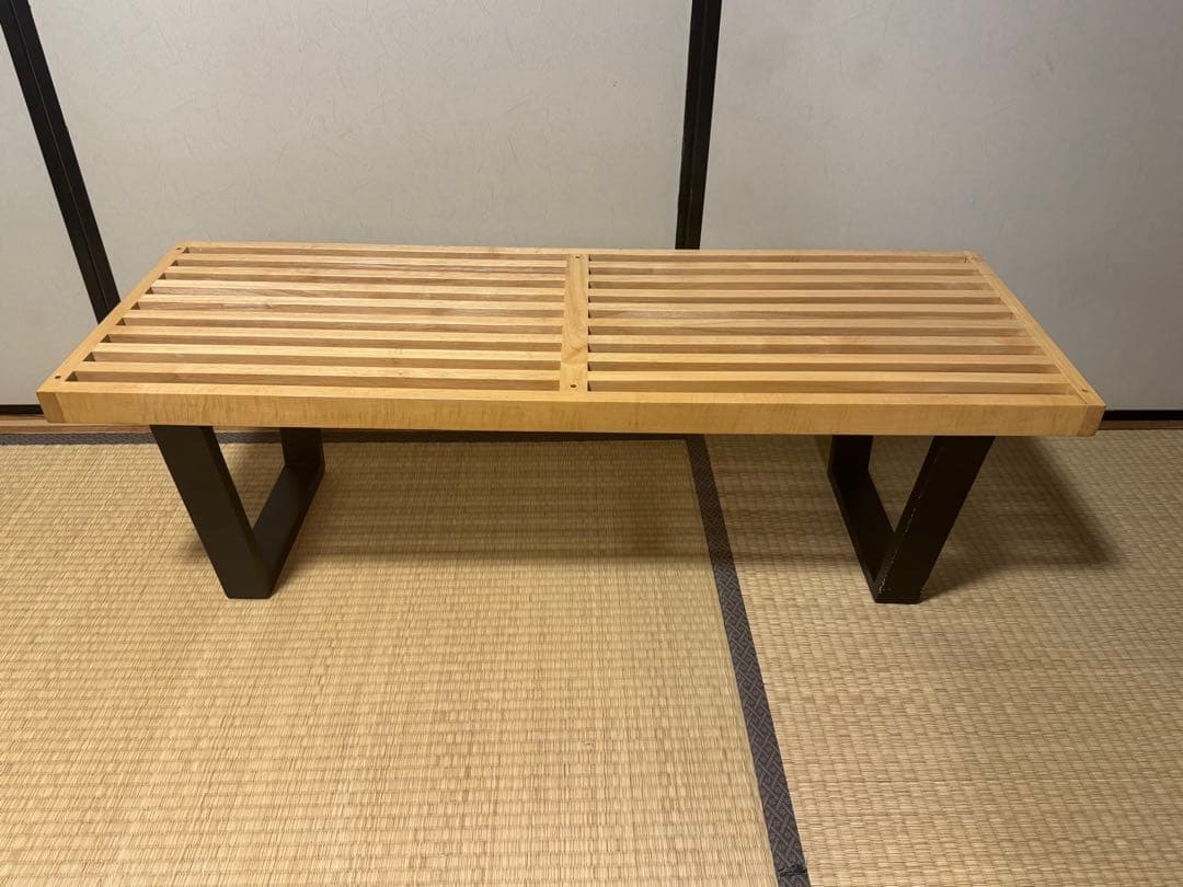 【欠品なし】ジョージネルソン プラットフォームベンチ リプロダクト ガラス天板付