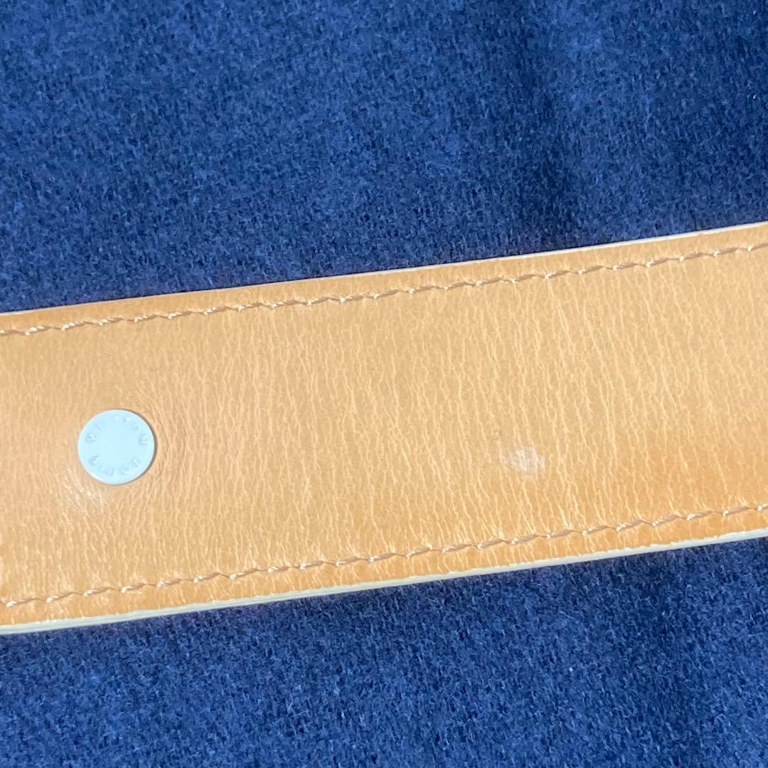 E9201 LOUIS VUITTON ヴィトン ホワイトレザー ベルト メンズ