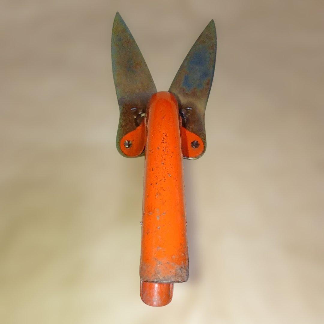 サボテン 剪定用ハサミ オレンジ　サボテン ハンドグラスシザー　アンティーク