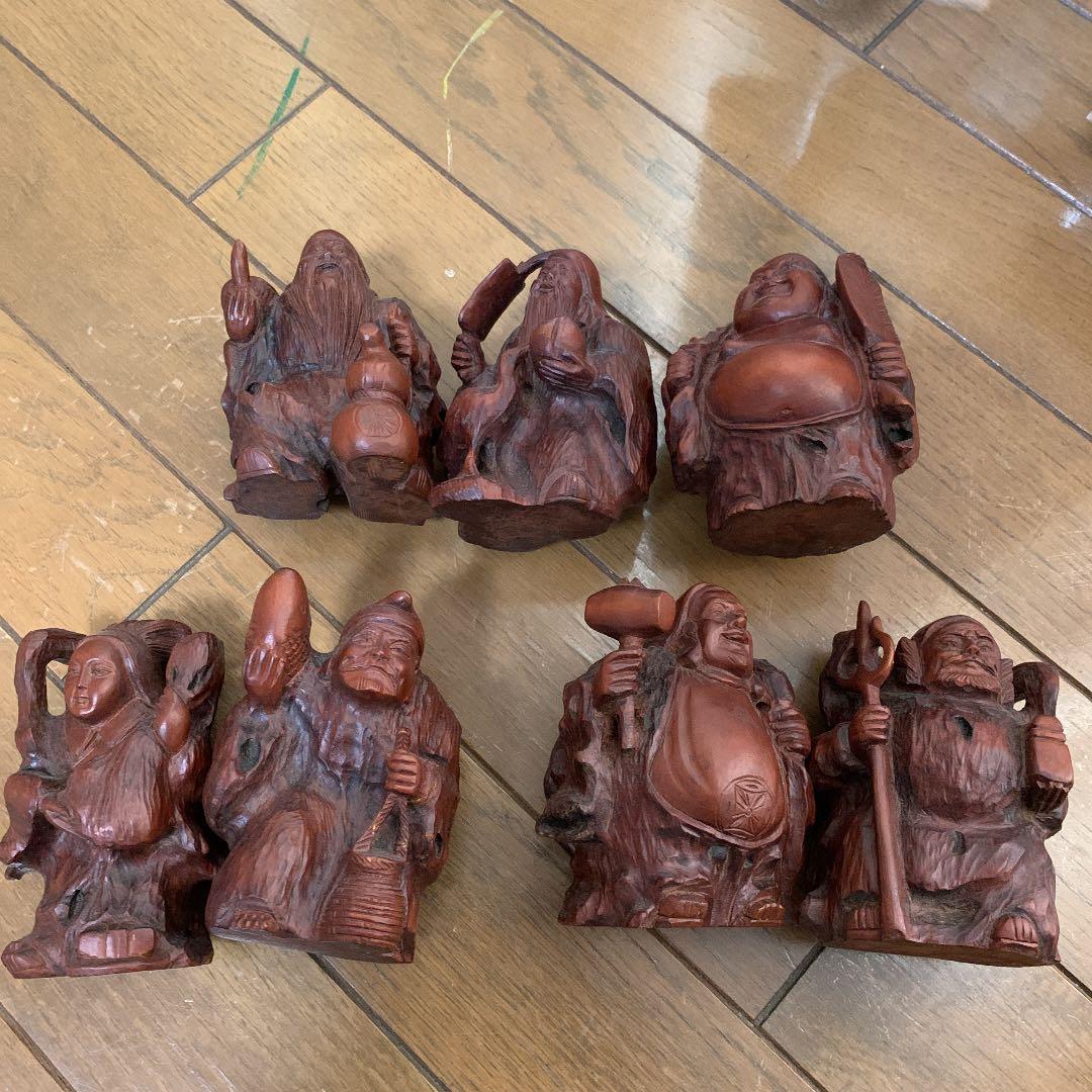 80 七福神　木彫り