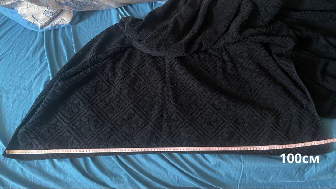 Chrome hearts 黒の模様入りバスタオル100cm165cm