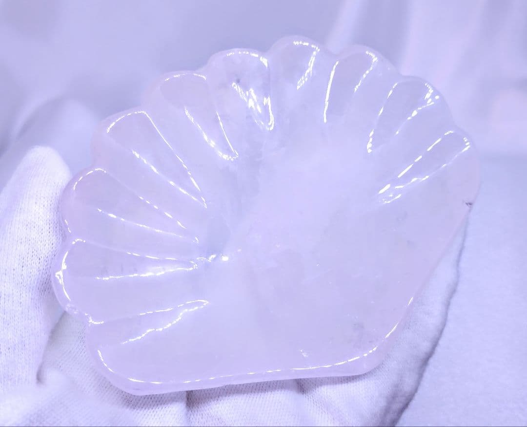 ローズクォーツ　お皿　器　マダガスカル産　浄化　貝 ②　紅水晶　合言葉割引