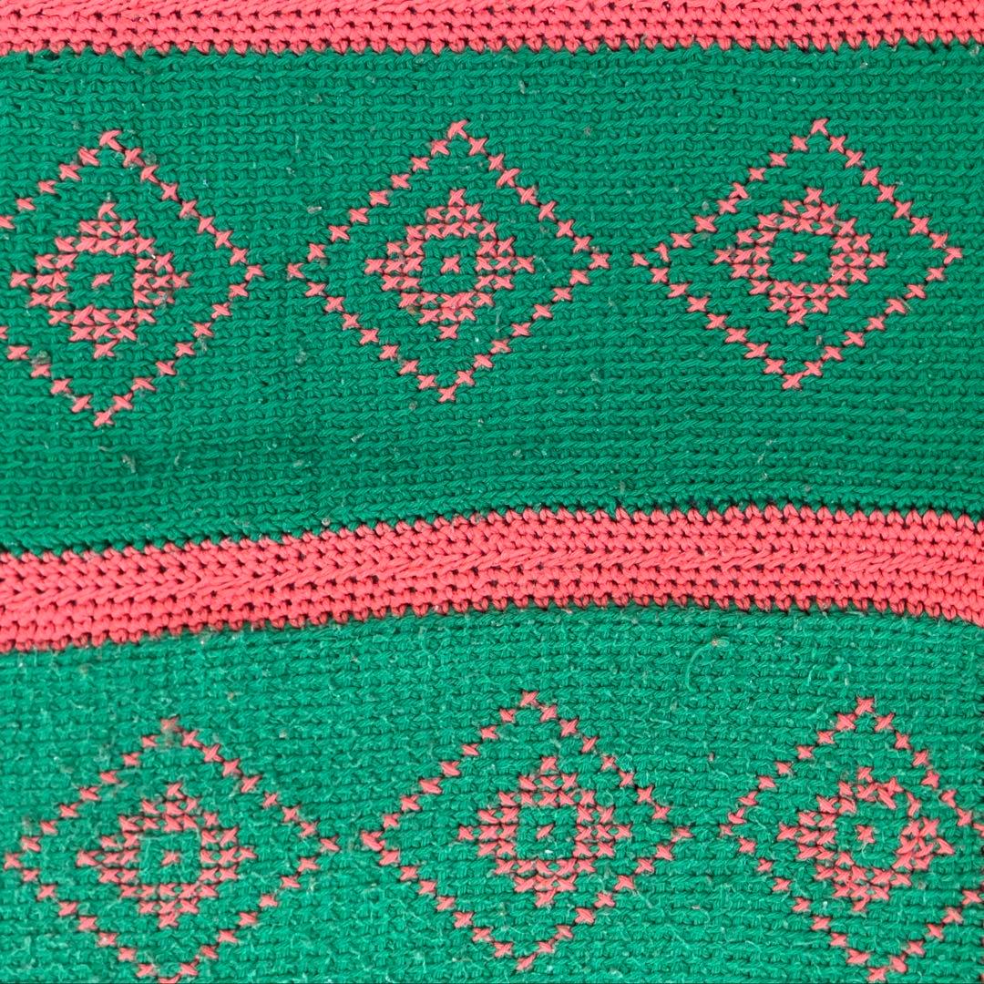 ハンドメイドラグ　ブランケット　142×213