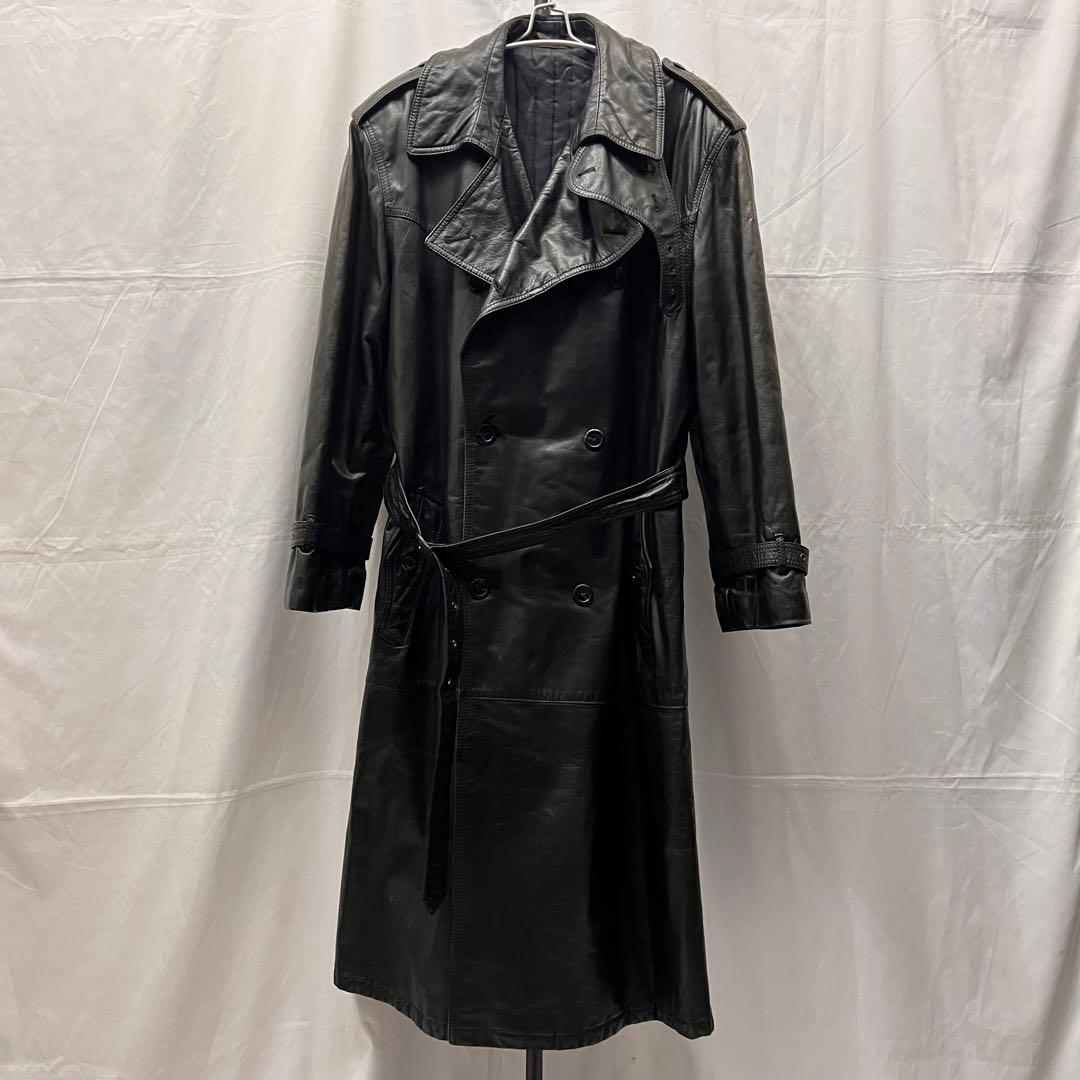 ジャケット・アウター vintage gimmick leather trench coat