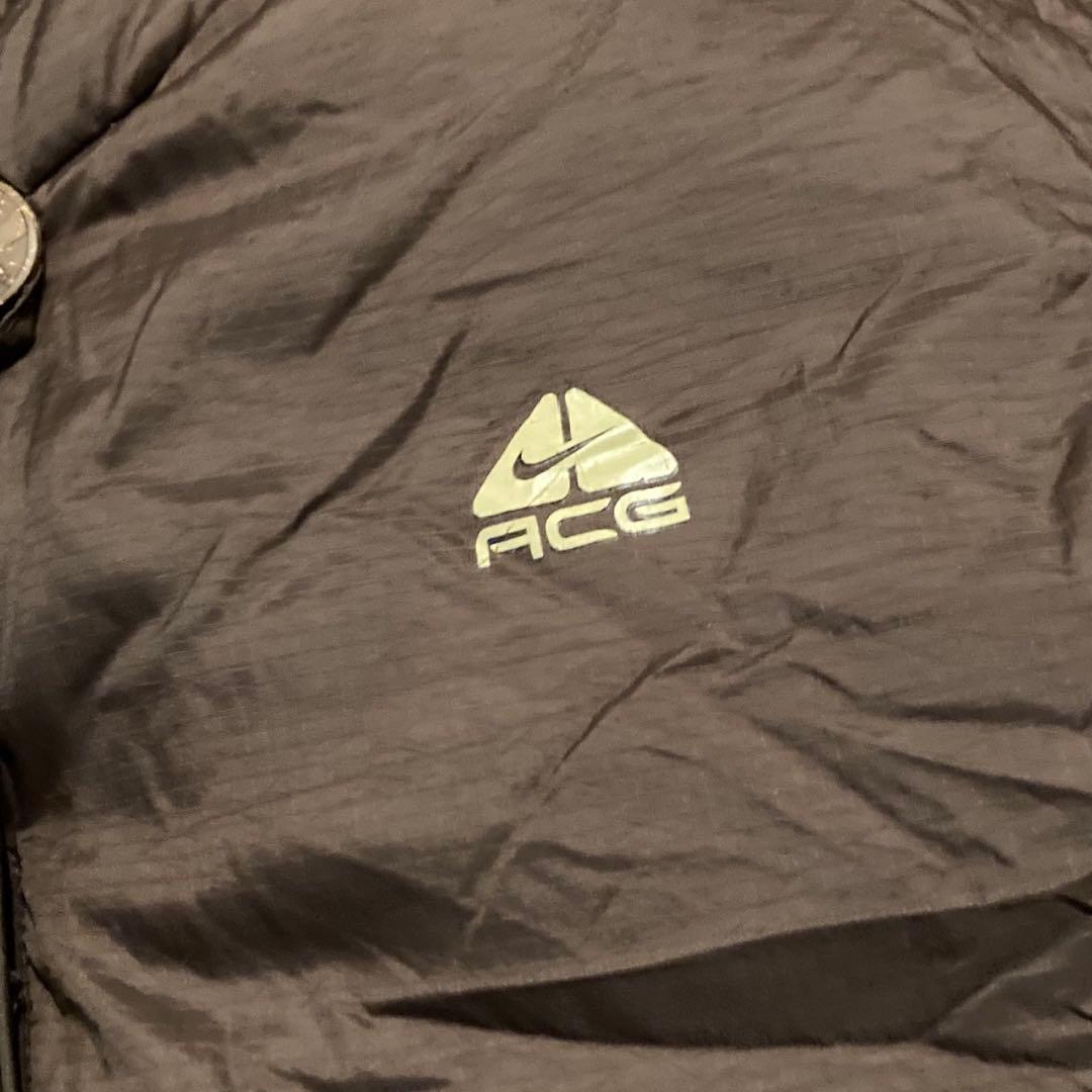 〈NIKE ACG〉ダウンジャケット　茶色　XL 刺繍デザイン希少カラー