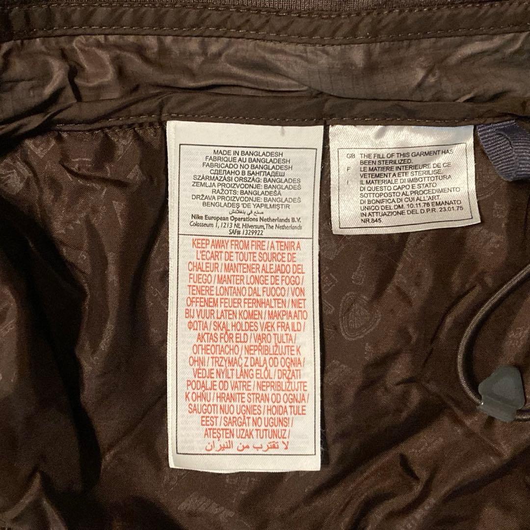 〈NIKE ACG〉ダウンジャケット　茶色　XL 刺繍デザイン希少カラー