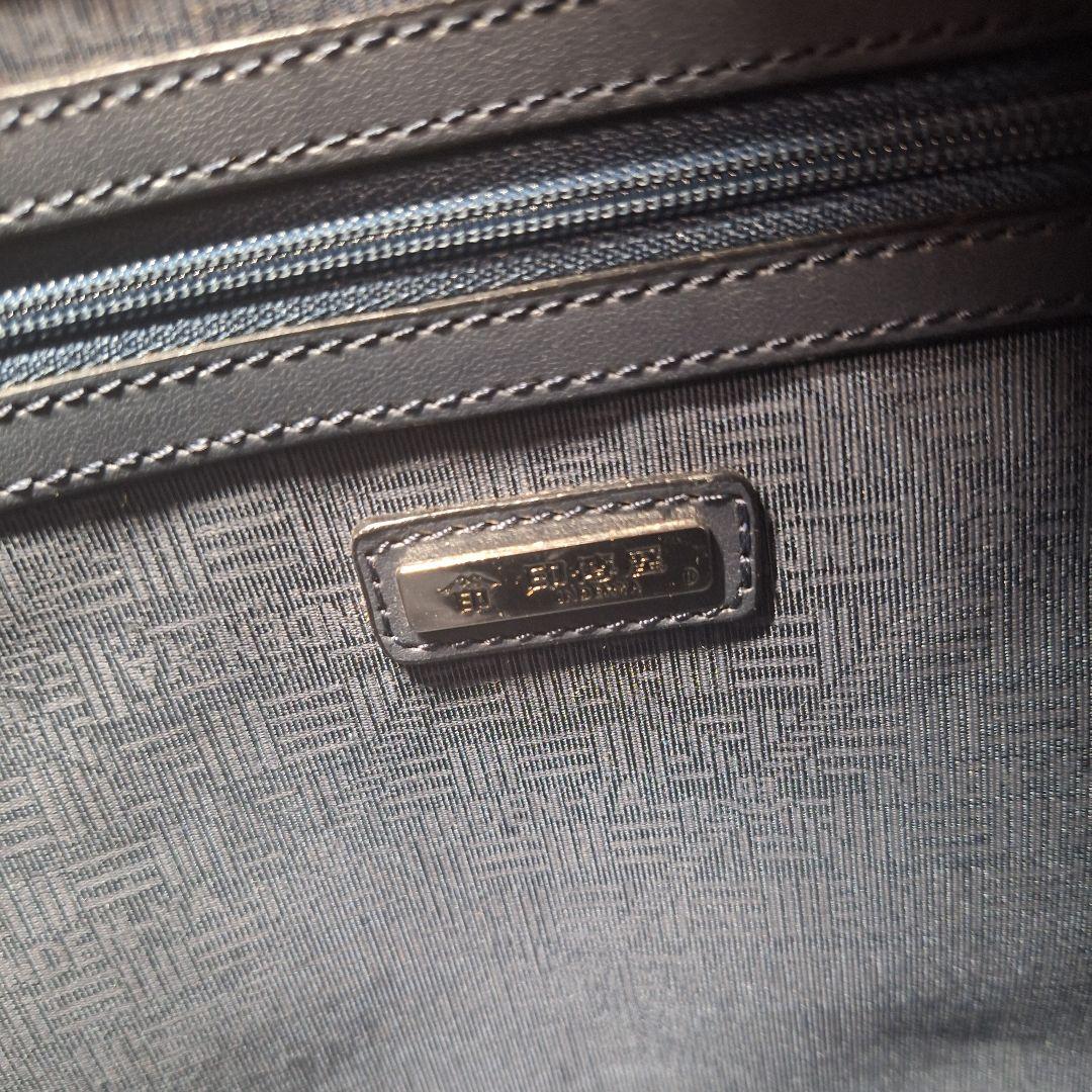 印傳屋　トートバッグ　アメリカンブルー　ハンド　甲州印伝　上原勇七　紺　ネイビー