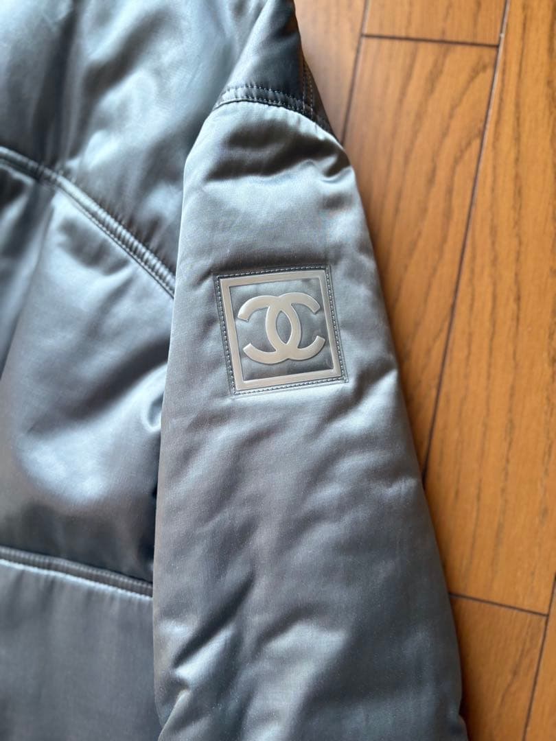 CHANEL シルバー ロングコート　 スポーツライン サイズ44