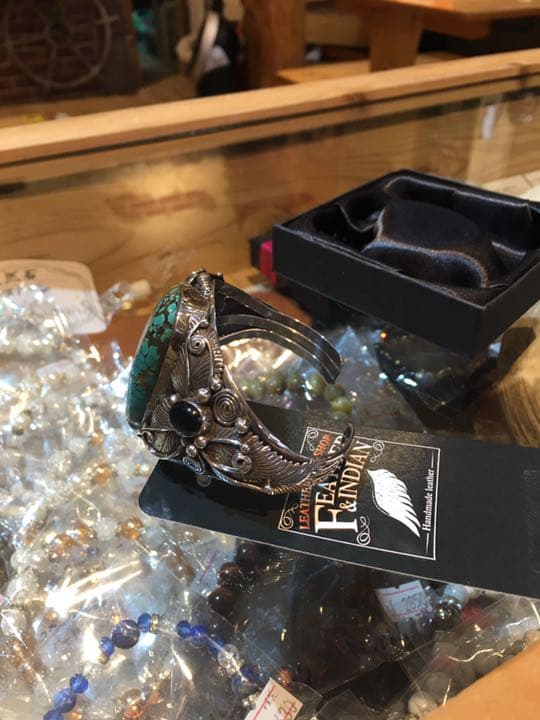 ターコイズバングル！インディアンジュエリー！スターリング