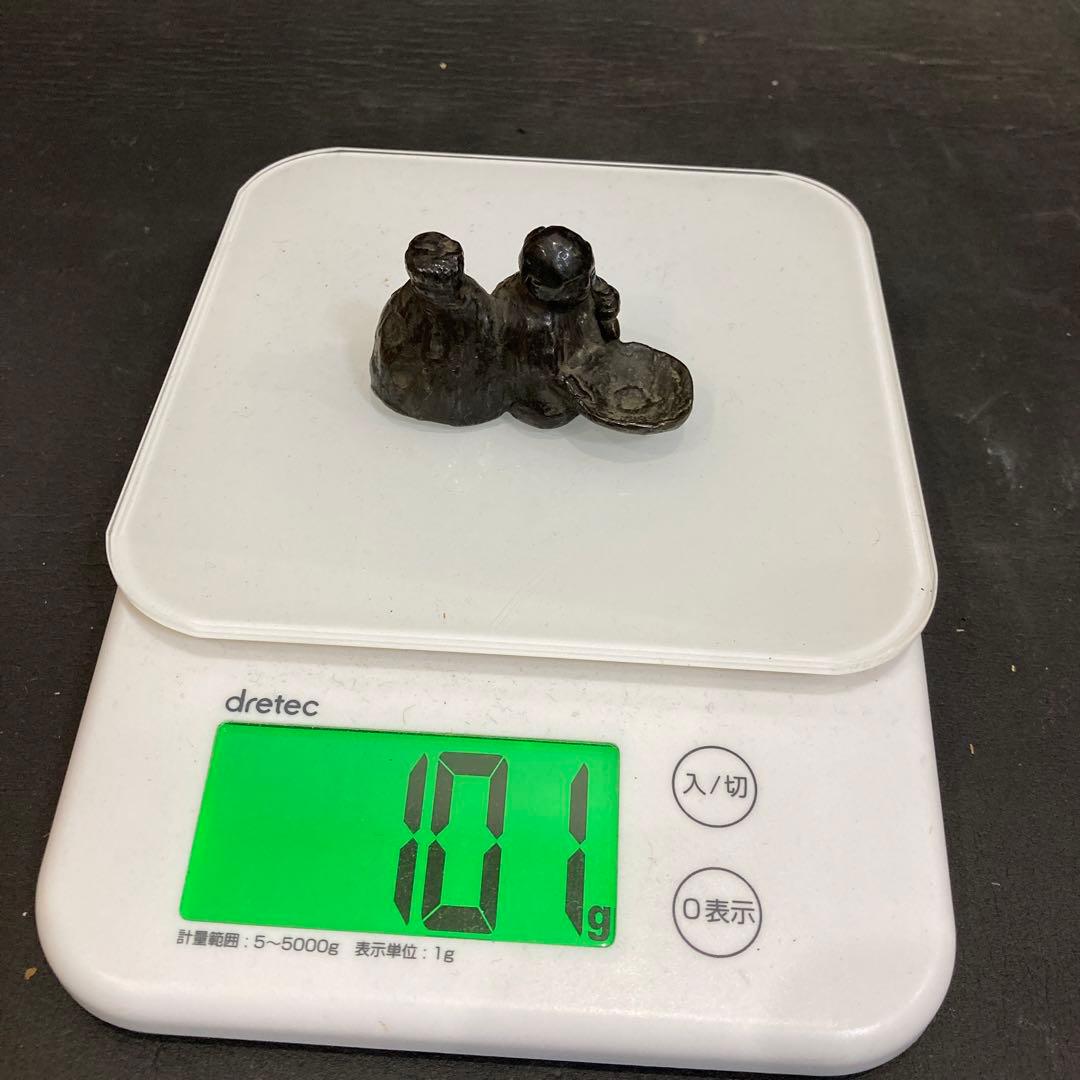 農人形　銅製　江戸時代