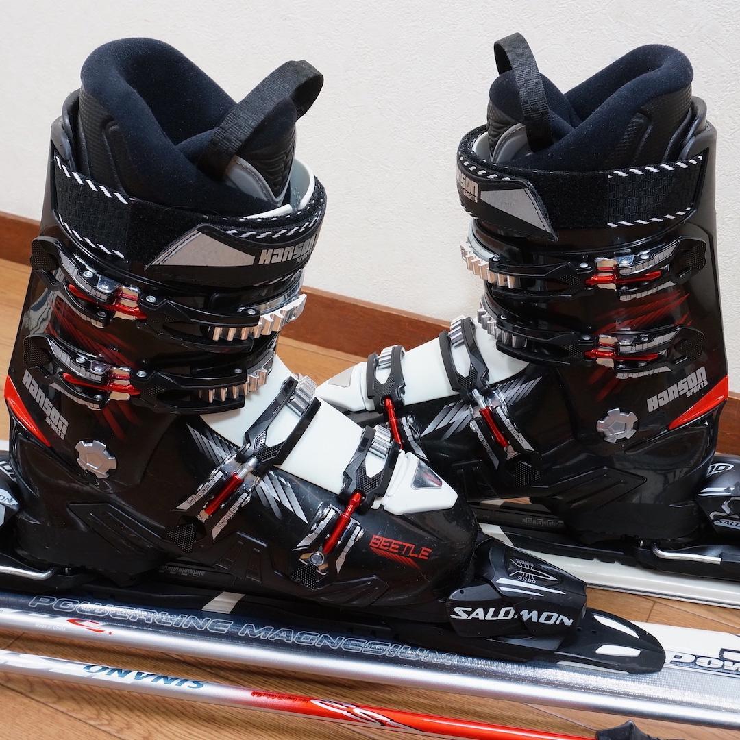 メンテ済 158cm靴27～27.5cm SALOMON スキーセット(160)