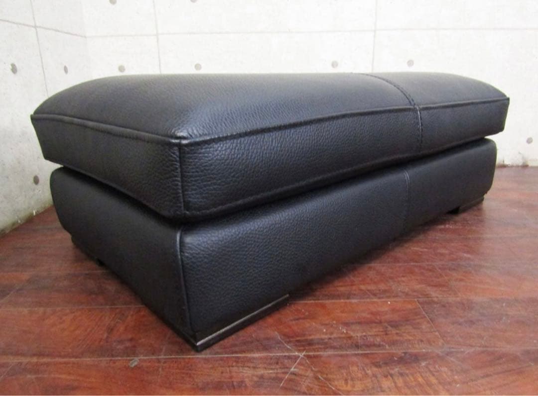 ⭕️ 展示品 KELVIN GIORMANI 黒総革張り オットマン ブラック