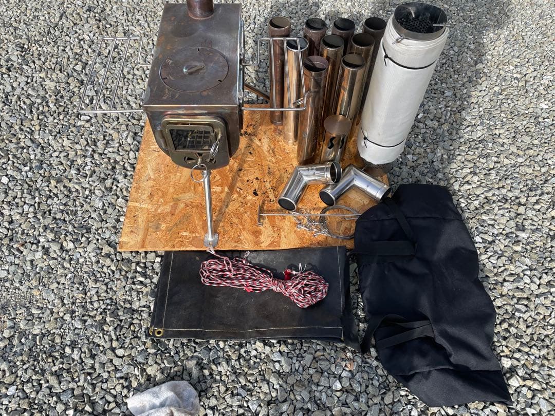 ステンレス3面ガラス薪ストーブ　スームルーム　テンマクwinnerwell風