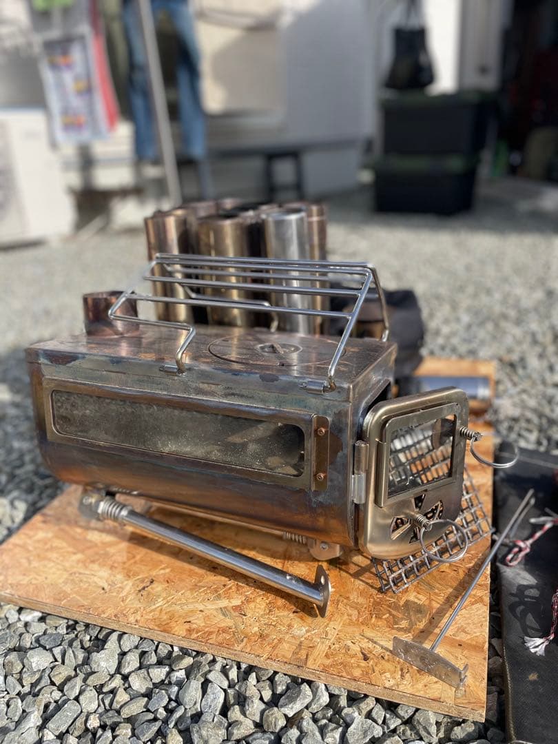 ステンレス3面ガラス薪ストーブ　スームルーム　テンマクwinnerwell風
