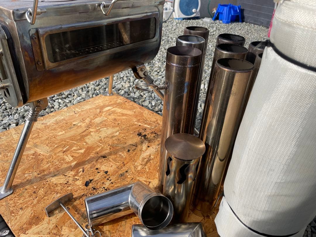 ステンレス3面ガラス薪ストーブ　スームルーム　テンマクwinnerwell風