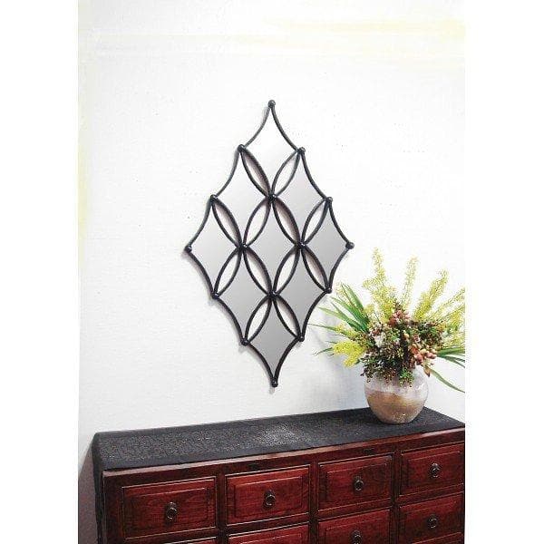 菱形ミラー/壁飾り モダン 100cm