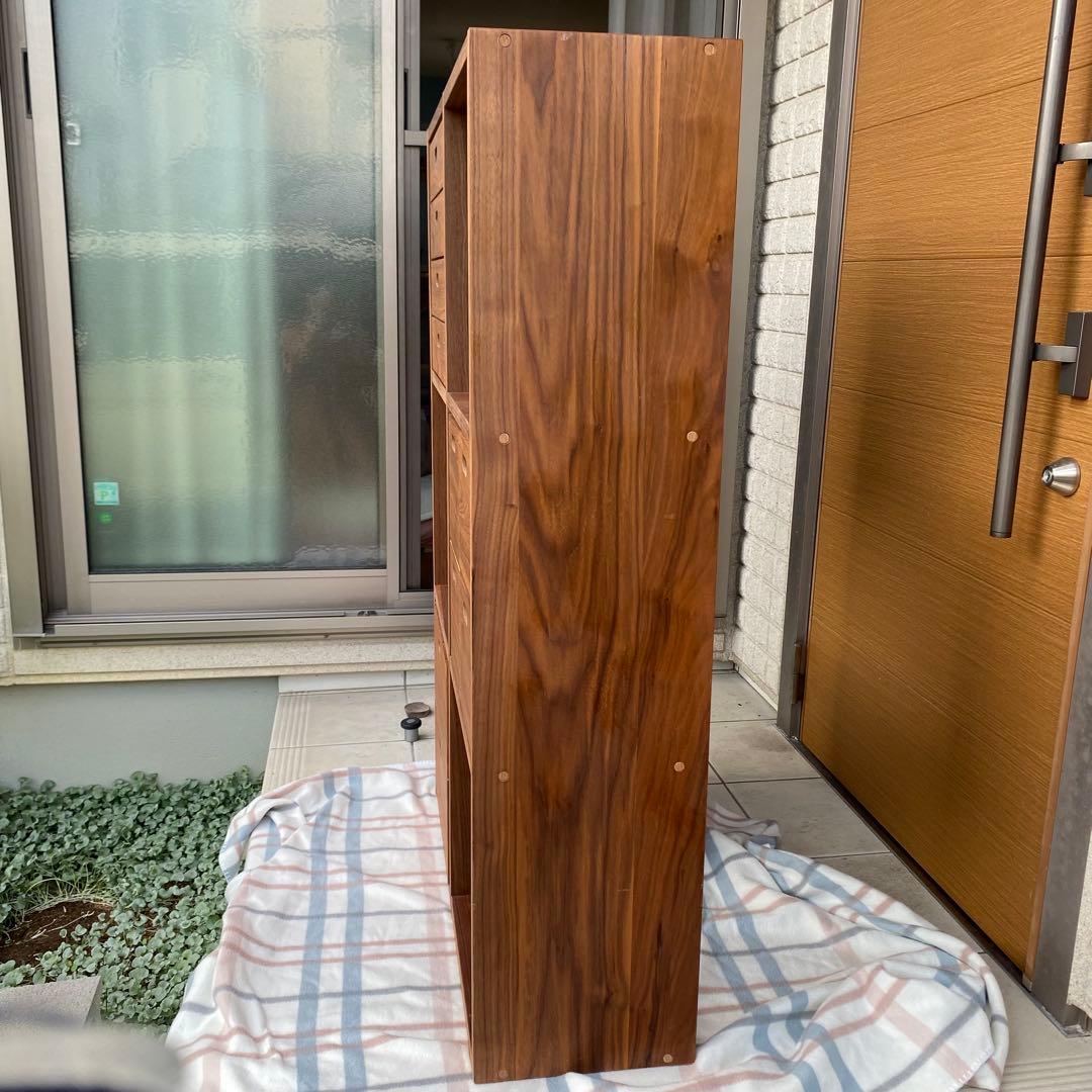 無印良品　スタッキングシェルフ3×2 スタッキングチェストセット　ウォールナット