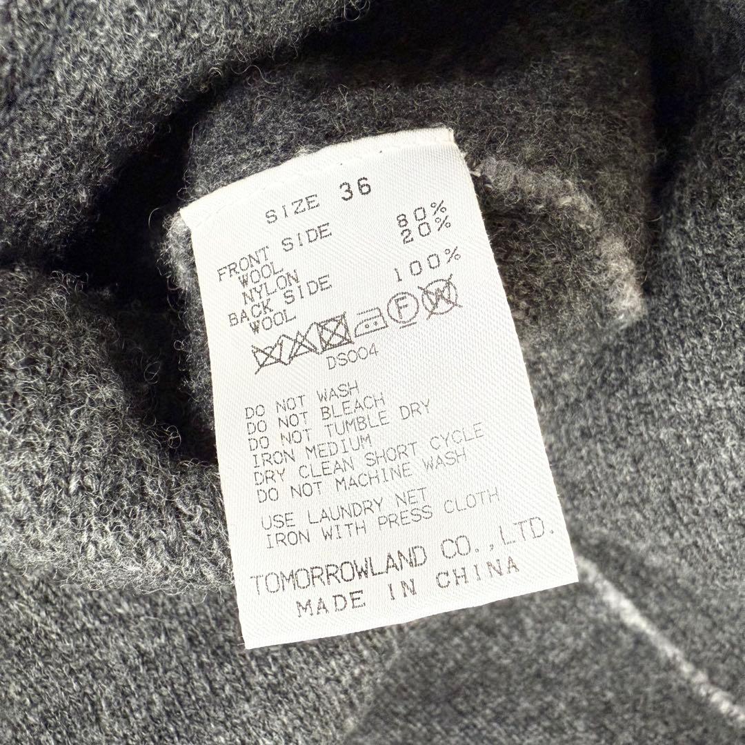 【美品✨】ギャルリーヴィーニットフードコート ガウンカーディガン 36