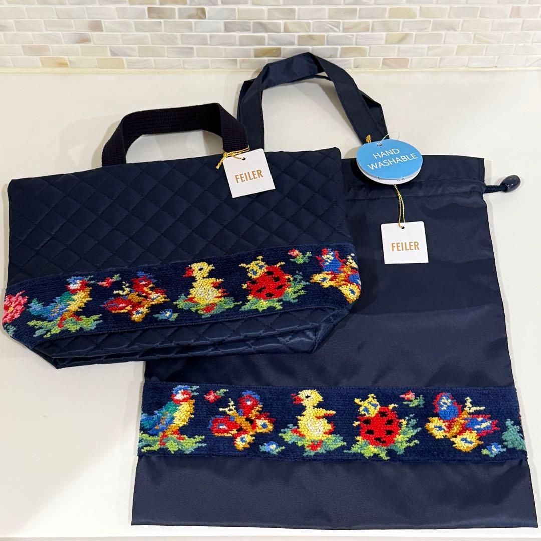 【新品】学校フェイラー ハイジ バッグインミニバッグ 上履き入れ 2点セット